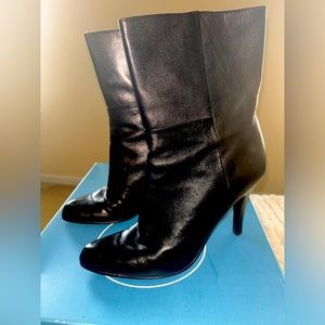 Nine West Lapaz Black Leather Boots